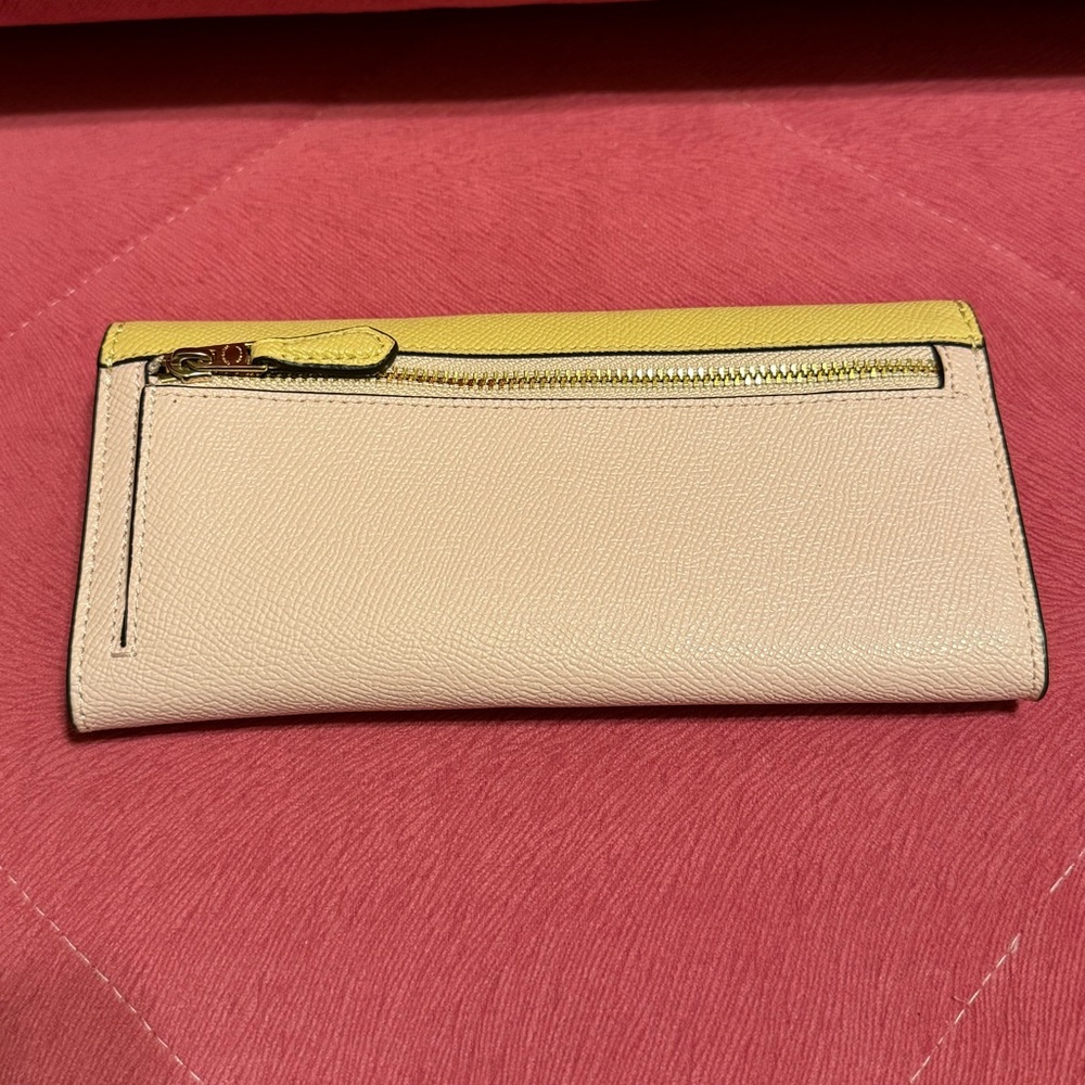 Slim Envelope Wallet With Chain In Colorblock - Picture 6 of 10